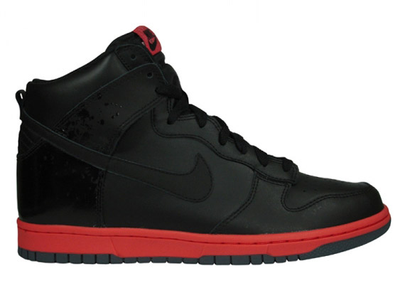 Nike Dunk High - Black - Hot Red - Available