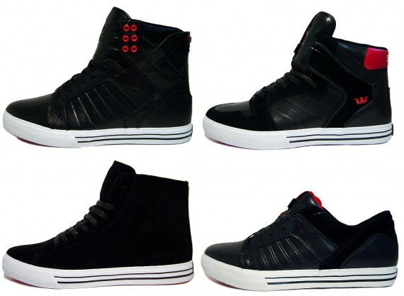 Supra TUF Black Tape Pack – Skytop + Skylow + Suprano + Thunder