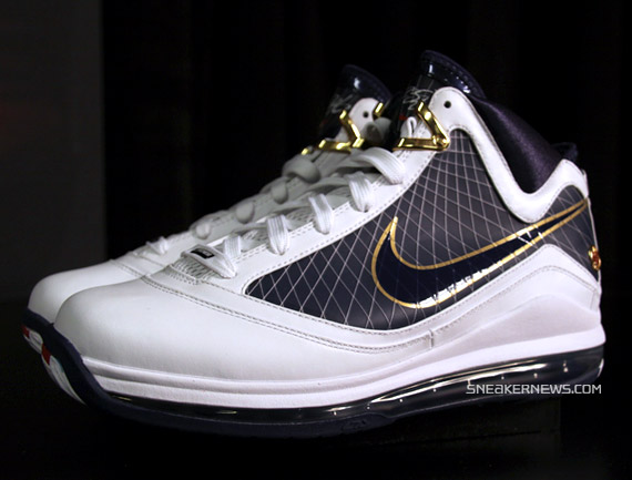 Nike Air Max LeBron VII - White - Navy - Metallic Gold - Upcoming Colorway