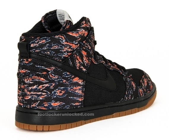 Nike Dunk High - Black - Sail - Orange - January 2009