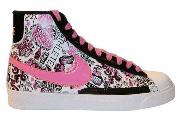 Nike Blazer High GS - White - China Rose - Black