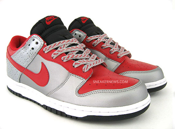 Nike Dunk Low CL – Metallic Silver – Red – Ultraman