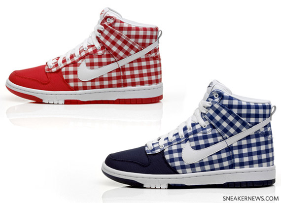 Nike WMNS Dunk High Skinny - Plaid Tablecloth