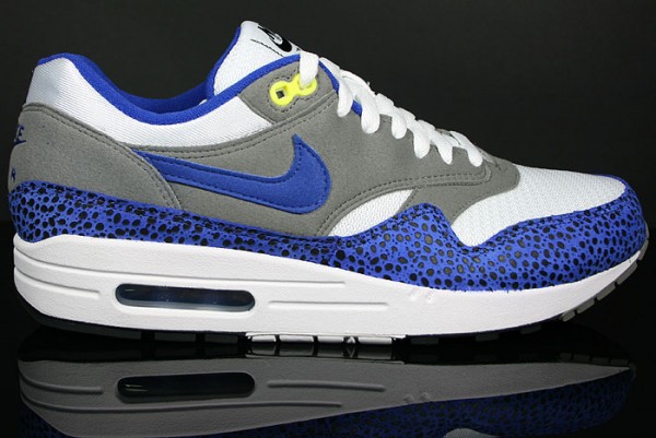Nike Air Max 1 – White – Hyper Blue – Metallic Pewter