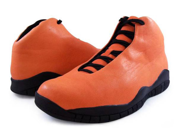 Air Jordan X - One-Piece - 2006 Promo Samples - Safety Orange + Navy