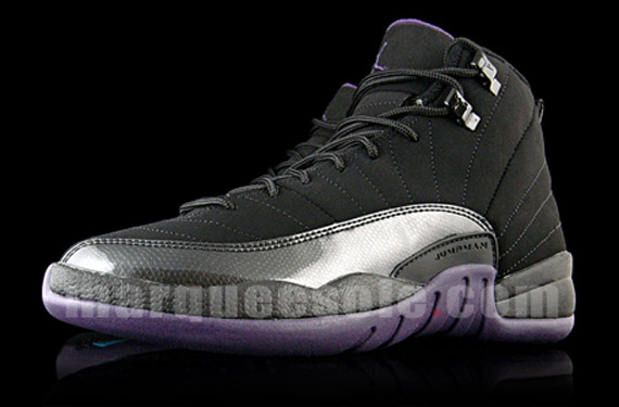 Air Jordan 12 Retro Boys - Black/Grand Purple/Aquamarine - Available