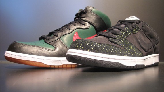 Nike Dunk High + Low – Gucci + Black – Yellow Speckles – Available