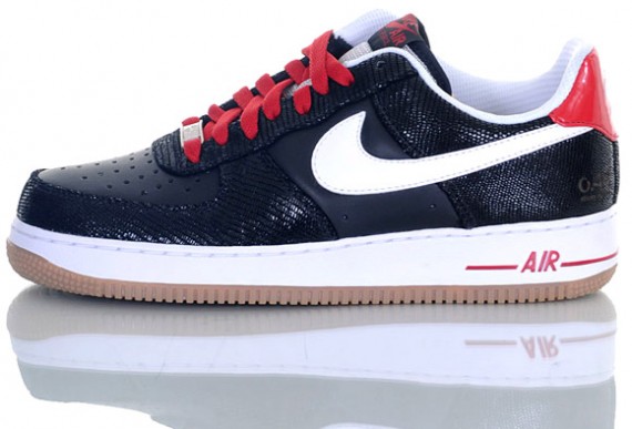 Nike Air Force 1 Premium - Black - White - Varsity Red