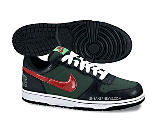 Big Nike Low – Team Green/Red – Gucci Inspired