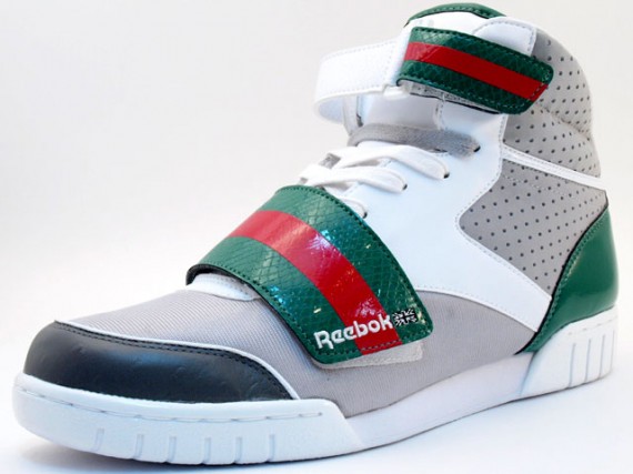 mita x Reebok Ex-O-Fit Hi S.G. Strap - White/Grey - Gucci Inspired