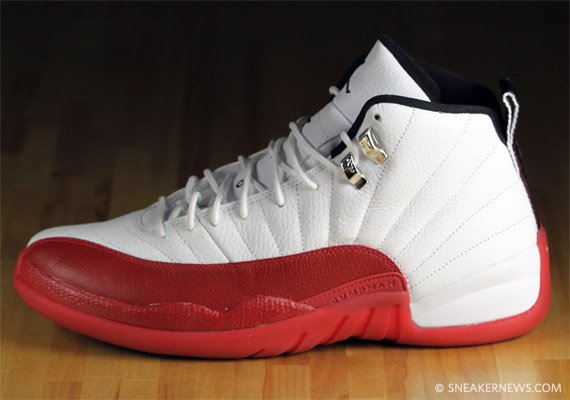 Air Jordan XII (12) - White - Black - Varsity Red - Closer Look + Wallpapers