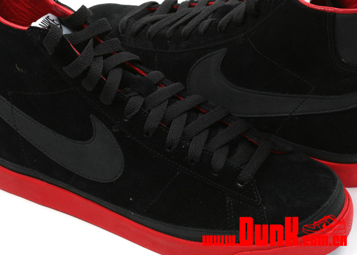 Nike Blazer High Premium - Black - Sport Red