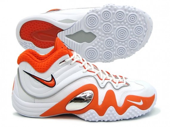 Nike Air Zoom Uptempo V Premium – White – Orange Blaze – Midnight Navy