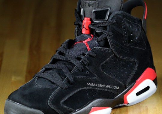 Air Jordan VI (6) Black/Varsity Red – Detailed Images + Wallpaper