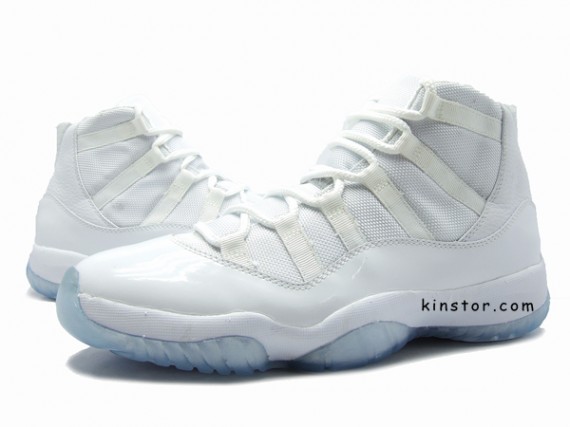 Air Jordan XI (11) Sample - White - Metallic Silver - Detailed Images