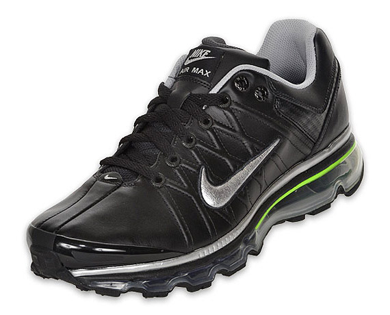 Nike Men's Air Max 2009 NFW - Black - Metallic Silver - Electric Green