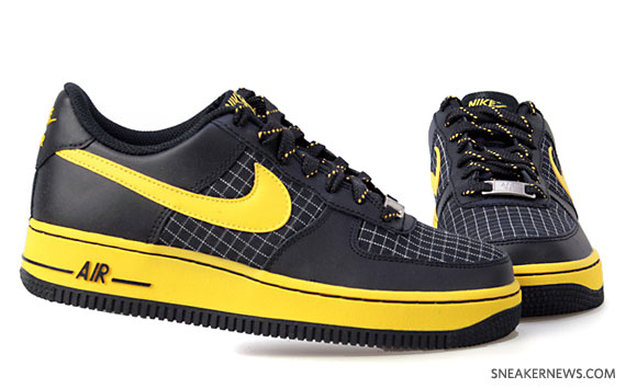 Nike Air Force 1 GS - Black - Speed Yellow