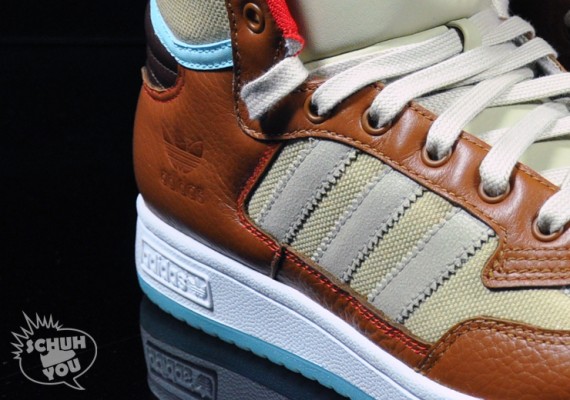 adidas Centennial Mid – Brown – Light Blue – Red