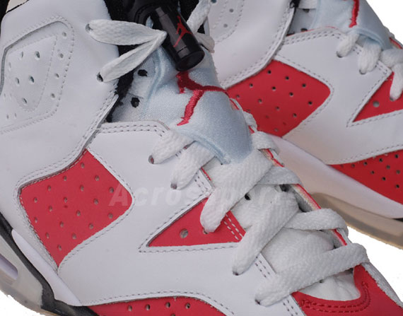 Air Jordan VI (6) GS - White - Coral Rose - Detailed Images