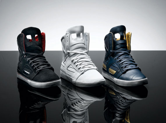 Supra Skytop II - Black + Navy/Gold - Available Friday