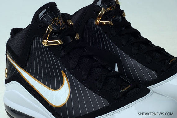 Nike Air Max LeBron VII (7) - Black - White - Metallic Gold - Available on eBay