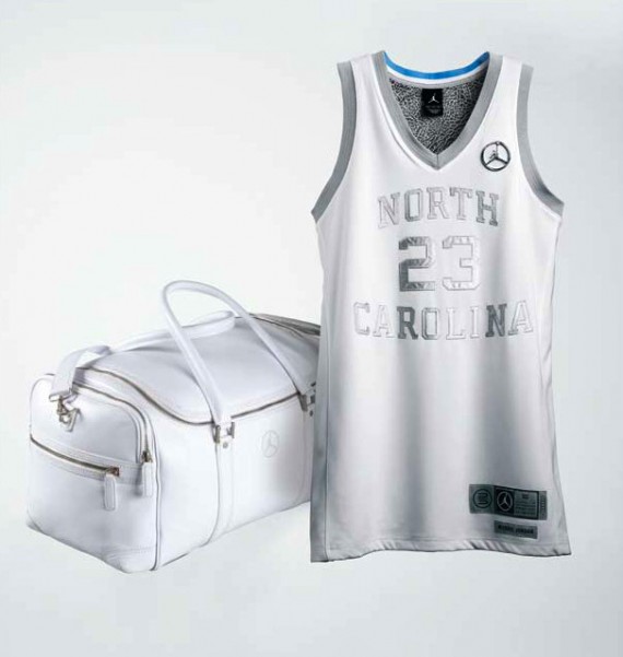 Air Jordan 25th Anniversary UNC Jersey + Duffle Bag