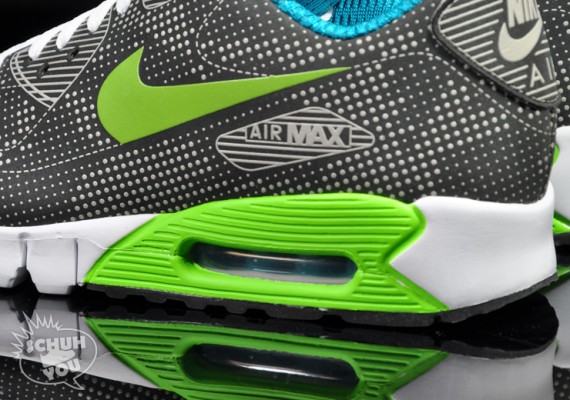 Nike Air Max 90 Current Moire – Black – Electric Green – Blue