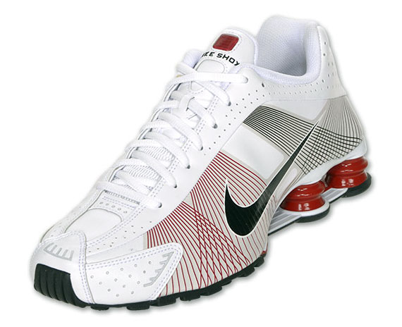 Nike Shox R4 Flywire - White - Red - Black - Available