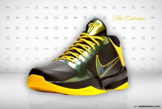 Nike Zoom Kobe V – Black – Deep Forest – Varsity Maize