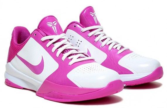 Nike Zoom Kobe V (5) GS - White - Pink - New Images