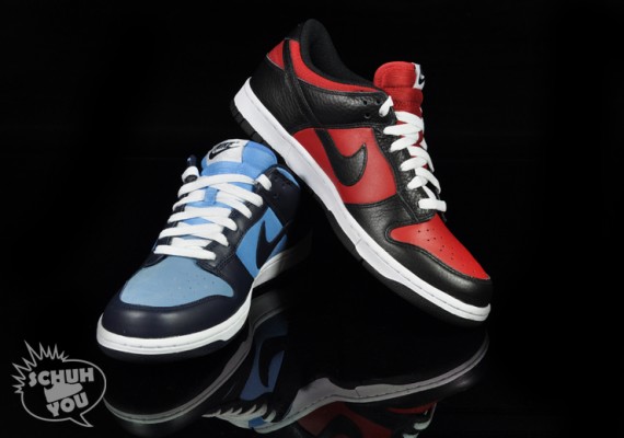 Nike Dunk Low - Varsity Red - Black + University Blue - Navy