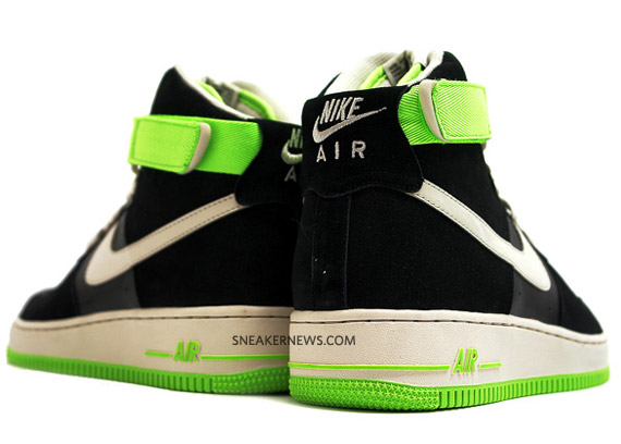 Nike WMNS Air Force 1 High – Black – Electric Green