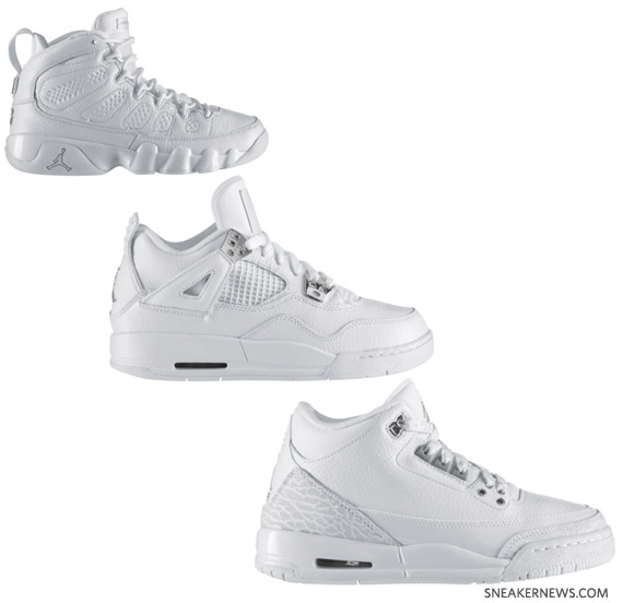 Air Jordan 3 4 9 Gs Silver Anniversary 1