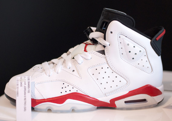 Air Jordan 6 Gs White Red