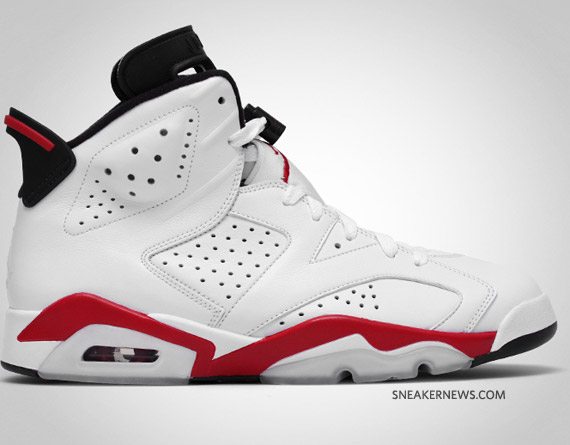 Air Jordan 6 White Varsity Red