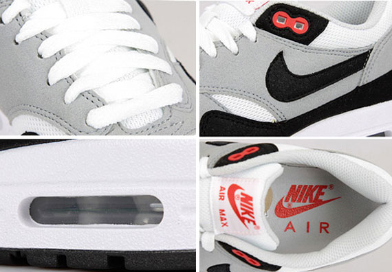 Nike WMNS Air Max 1 – Black – Silver – Red | Available on eBay