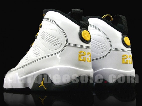 Air Jordan IX Retro - White - Citrus - Deep Forest