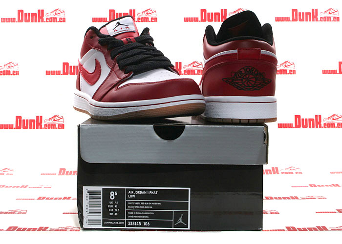 Air Jordan 1 Phat Low Red Black White Gum 06