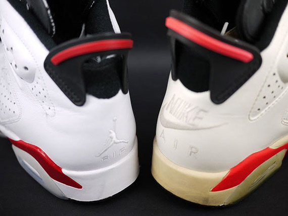 Air Jordan Vi White Infrared Varsity Red Comparison 4