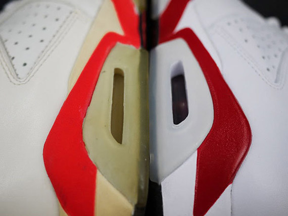 Air Jordan Vi White Infrared Varsity Red Comparison 5