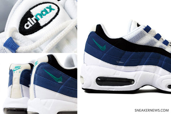 Nike Air Max 95 – White – New Green – Blue Slate | Available