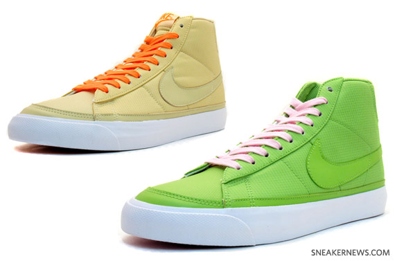 Nike Blazer Mid ND - Ripstop Nylon - Beige + Green