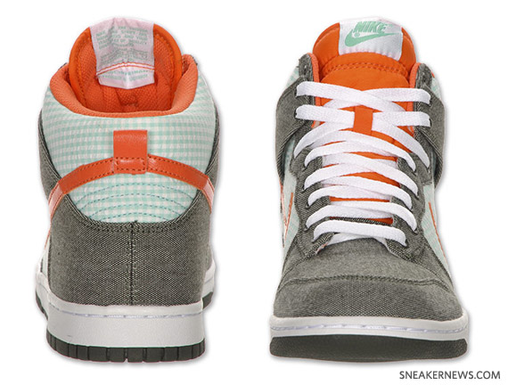 Nike Dunk High - Grey - Orange - Green