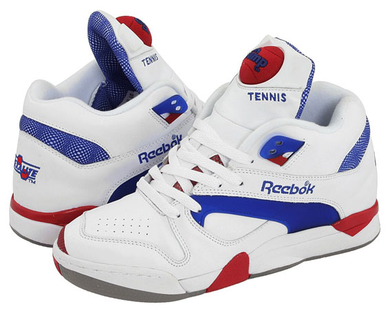 Reebok Court Victory Pump - White - Royal - Crimson