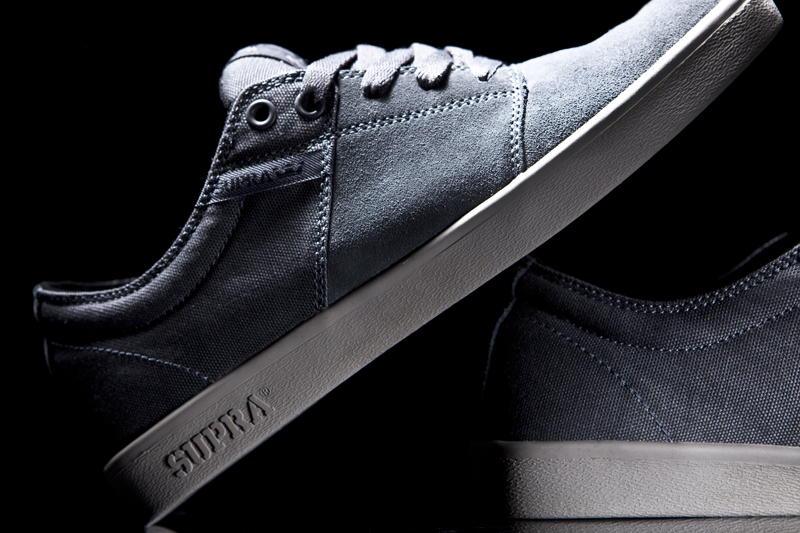 Supra The Stacks – Black Canvas + Grey Suede