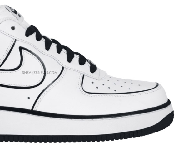 Nike Air Force 1 White Black Taped Seams 3