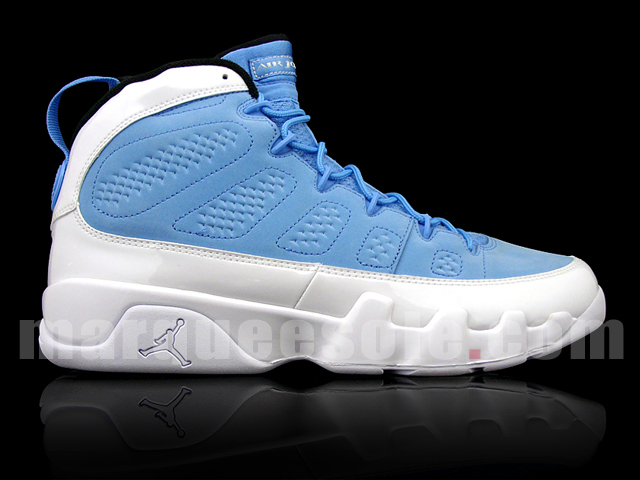 Air Jordan Ix White University Blue Patent 2
