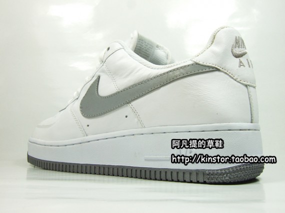 Nike Air Force 1 - White - Metallic Silver - 3M