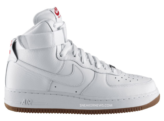 Nike Air Force 1 High White Gum Red 1