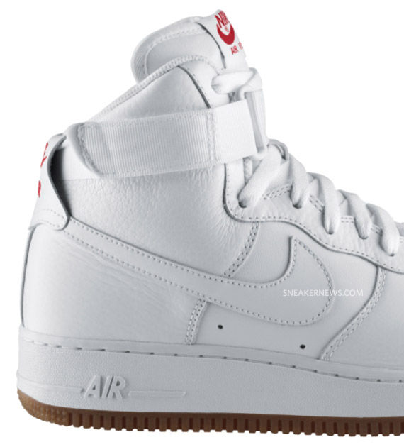 Nike Air Force 1 High White Gum Red 2